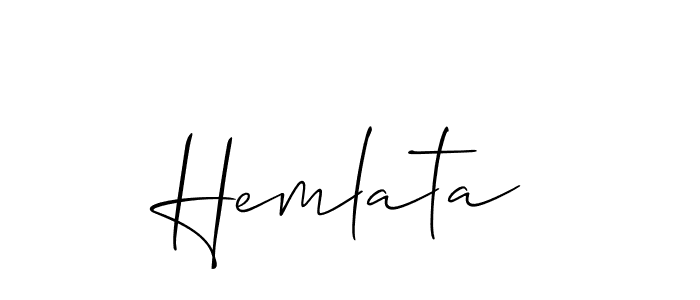 How to make Hemlata name signature. Use Allison_Script style for creating short signs online. This is the latest handwritten sign. Hemlata signature style 2 images and pictures png