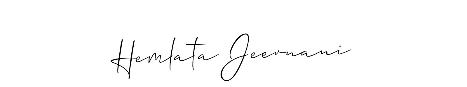 Make a beautiful signature design for name Hemlata Jeevnani. Use this online signature maker to create a handwritten signature for free. Hemlata Jeevnani signature style 2 images and pictures png
