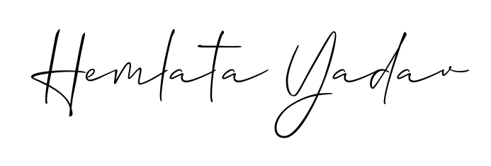 A timeless handwritten aesthetic for Hemlata Yadav. The Allison_Script font gives your signature a handcrafted feel with natural curves. Hemlata Yadav signature style 2 images and pictures png