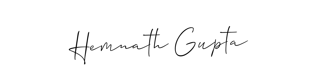 Use a signature maker to create a handwritten signature online. With this signature software, you can design (Allison_Script) your own signature for name Hemnath Gupta. Hemnath Gupta signature style 2 images and pictures png