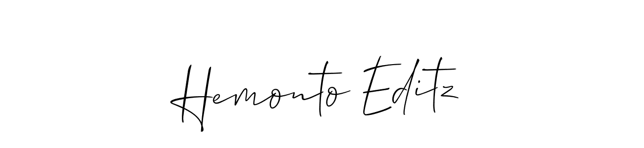 Also we have Hemonto Editz name is the best signature style. Create professional handwritten signature collection using Allison_Script autograph style. Hemonto Editz signature style 2 images and pictures png