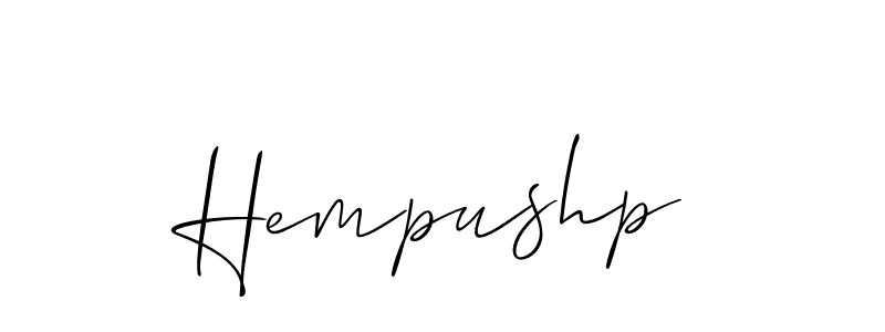 How to Draw Hempushp signature style? Allison_Script is a latest design signature styles for name Hempushp. Hempushp signature style 2 images and pictures png