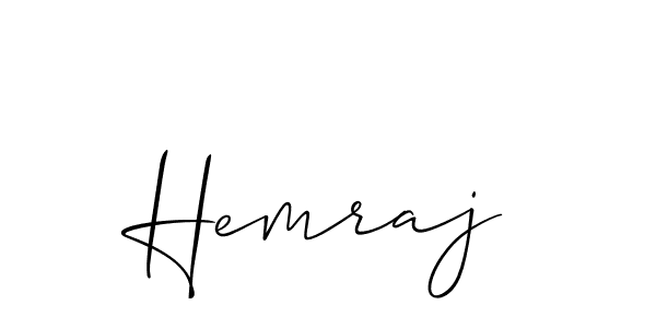 Use a signature maker to create a handwritten signature online. With this signature software, you can design (Allison_Script) your own signature for name Hemraj. Hemraj signature style 2 images and pictures png