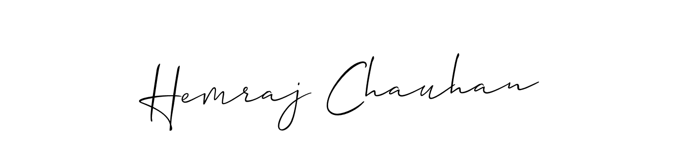 Allison_Script is a professional signature style that is perfect for those who want to add a touch of class to their signature. It is also a great choice for those who want to make their signature more unique. Get Hemraj Chauhan name to fancy signature for free. Hemraj Chauhan signature style 2 images and pictures png
