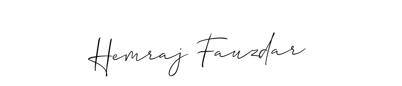 You can use this online signature creator to create a handwritten signature for the name Hemraj Fauzdar. This is the best online autograph maker. Hemraj Fauzdar signature style 2 images and pictures png