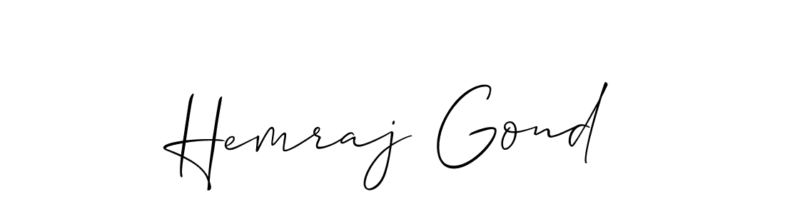 Make a beautiful signature design for name Hemraj Gond. With this signature (Allison_Script) style, you can create a handwritten signature for free. Hemraj Gond signature style 2 images and pictures png