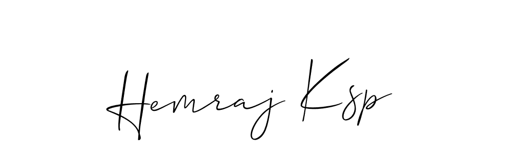 Also we have Hemraj Ksp name is the best signature style. Create professional handwritten signature collection using Allison_Script autograph style. Hemraj Ksp signature style 2 images and pictures png