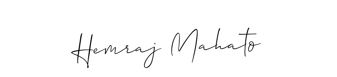 You should practise on your own different ways (Allison_Script) to write your name (Hemraj Mahato) in signature. don't let someone else do it for you. Hemraj Mahato signature style 2 images and pictures png