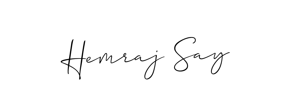 Allison_Script is a professional signature style that is perfect for those who want to add a touch of class to their signature. It is also a great choice for those who want to make their signature more unique. Get Hemraj Say name to fancy signature for free. Hemraj Say signature style 2 images and pictures png
