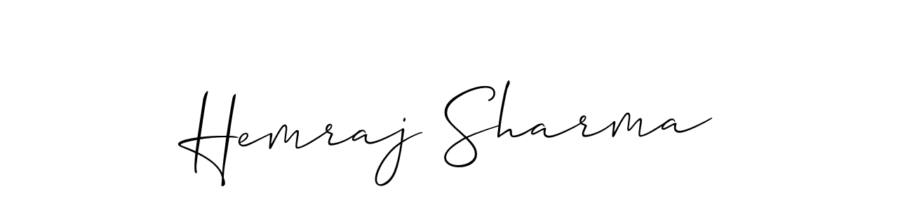 Use a signature maker to create a handwritten signature online. With this signature software, you can design (Allison_Script) your own signature for name Hemraj Sharma. Hemraj Sharma signature style 2 images and pictures png