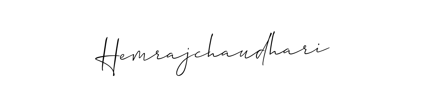 You should practise on your own different ways (Allison_Script) to write your name (Hemrajchaudhari) in signature. don't let someone else do it for you. Hemrajchaudhari signature style 2 images and pictures png