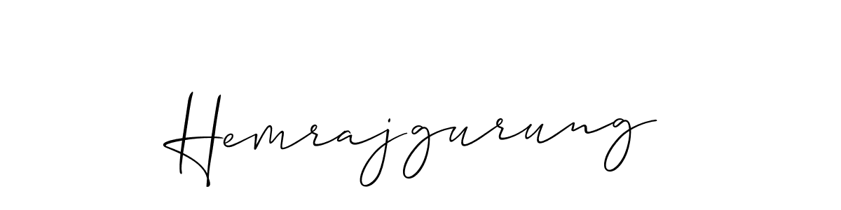 How to make Hemrajgurung name signature. Use Allison_Script style for creating short signs online. This is the latest handwritten sign. Hemrajgurung signature style 2 images and pictures png