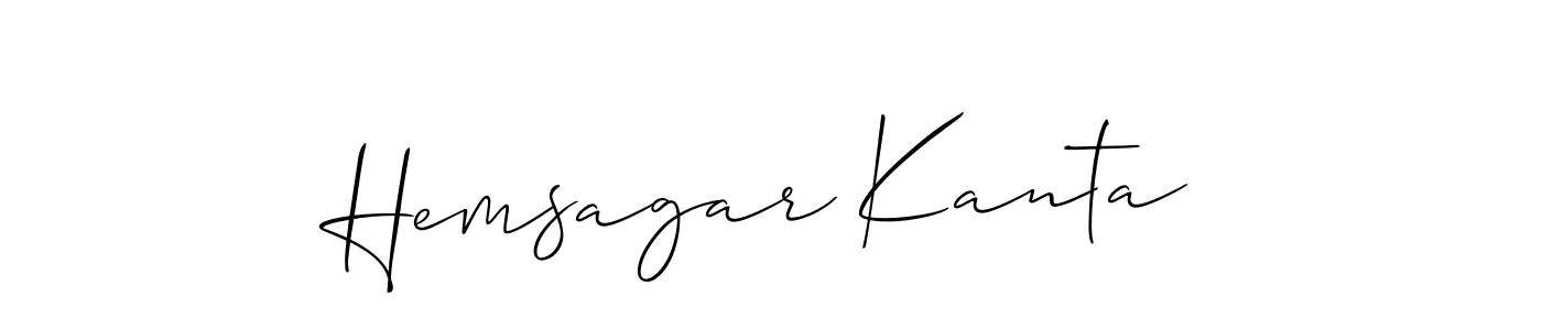 Make a beautiful signature design for name Hemsagar Kanta. Use this online signature maker to create a handwritten signature for free. Hemsagar Kanta signature style 2 images and pictures png