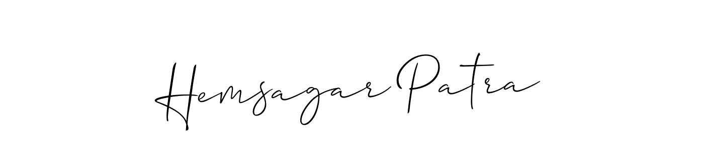 Allison_Script is a professional signature style that is perfect for those who want to add a touch of class to their signature. It is also a great choice for those who want to make their signature more unique. Get Hemsagar Patra name to fancy signature for free. Hemsagar Patra signature style 2 images and pictures png