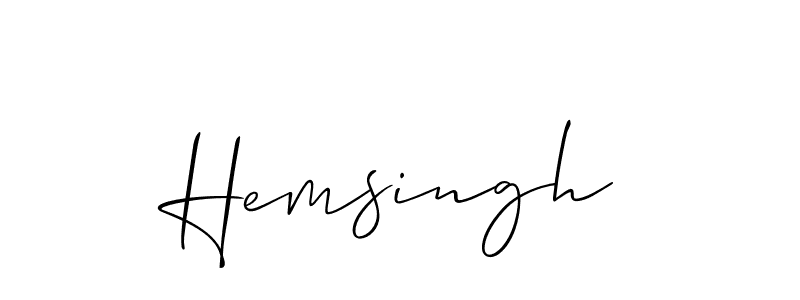 How to make Hemsingh name signature. Use Allison_Script style for creating short signs online. This is the latest handwritten sign. Hemsingh signature style 2 images and pictures png