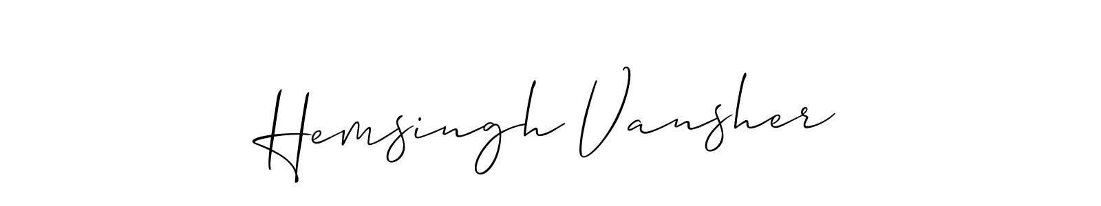 How to Draw Hemsingh Vansher signature style? Allison_Script is a latest design signature styles for name Hemsingh Vansher. Hemsingh Vansher signature style 2 images and pictures png