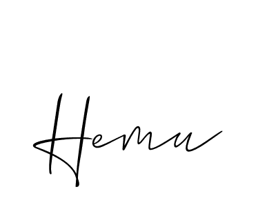 The best way (Allison_Script) to make a short signature is to pick only two or three words in your name. The name Hemu include a total of six letters. For converting this name. Hemu signature style 2 images and pictures png