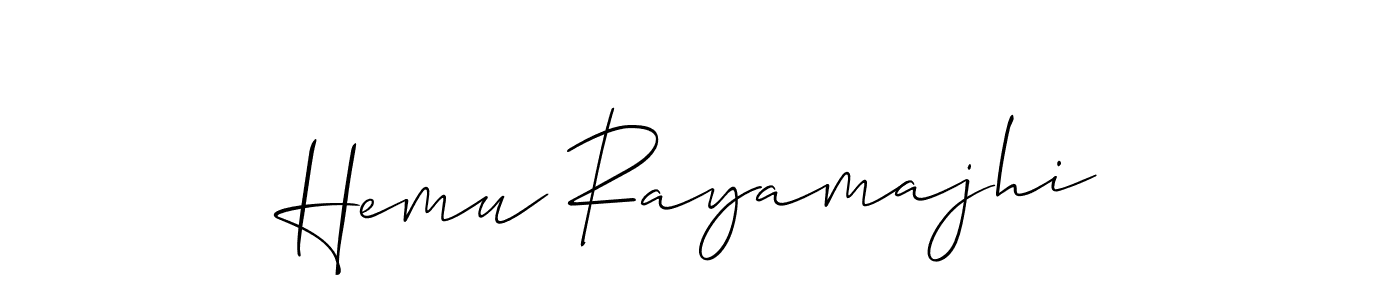 The best way (Allison_Script) to make a short signature is to pick only two or three words in your name. The name Hemu Rayamajhi include a total of six letters. For converting this name. Hemu Rayamajhi signature style 2 images and pictures png