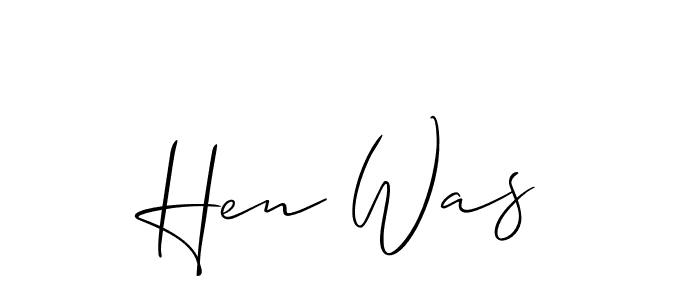 Also we have Hen Was name is the best signature style. Create professional handwritten signature collection using Allison_Script autograph style. Hen Was signature style 2 images and pictures png