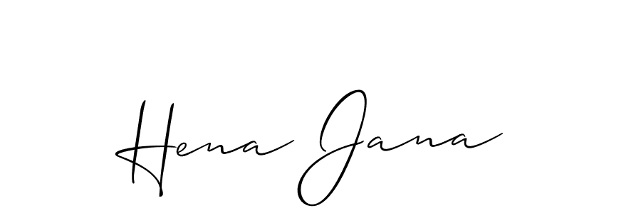 Make a short Hena Jana signature style. Manage your documents anywhere anytime using Allison_Script. Create and add eSignatures, submit forms, share and send files easily. Hena Jana signature style 2 images and pictures png