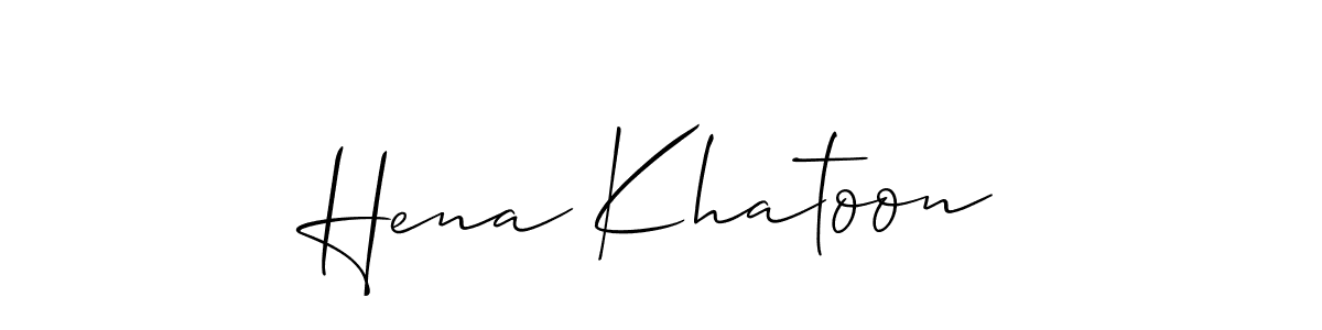 How to Draw Hena Khatoon signature style? Allison_Script is a latest design signature styles for name Hena Khatoon. Hena Khatoon signature style 2 images and pictures png