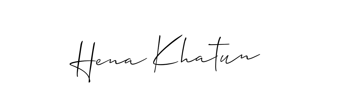 You should practise on your own different ways (Allison_Script) to write your name (Hena Khatun) in signature. don't let someone else do it for you. Hena Khatun signature style 2 images and pictures png