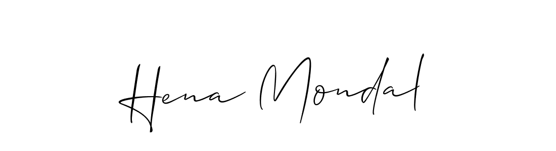 The best way (Allison_Script) to make a short signature is to pick only two or three words in your name. The name Hena Mondal include a total of six letters. For converting this name. Hena Mondal signature style 2 images and pictures png