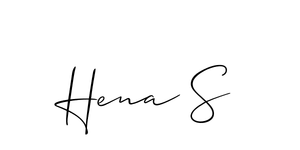 Similarly Allison_Script is the best handwritten signature design. Signature creator online .You can use it as an online autograph creator for name Hena S. Hena S signature style 2 images and pictures png