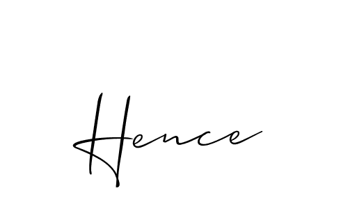 Allison_Script is a professional signature style that is perfect for those who want to add a touch of class to their signature. It is also a great choice for those who want to make their signature more unique. Get Hence name to fancy signature for free. Hence signature style 2 images and pictures png