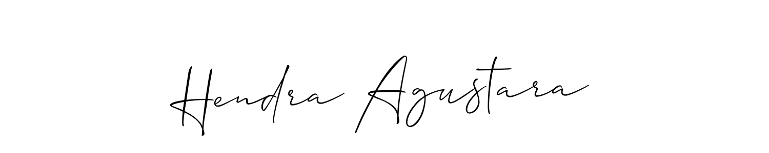 Design your own signature with our free online signature maker. With this signature software, you can create a handwritten (Allison_Script) signature for name Hendra Agustara. Hendra Agustara signature style 2 images and pictures png