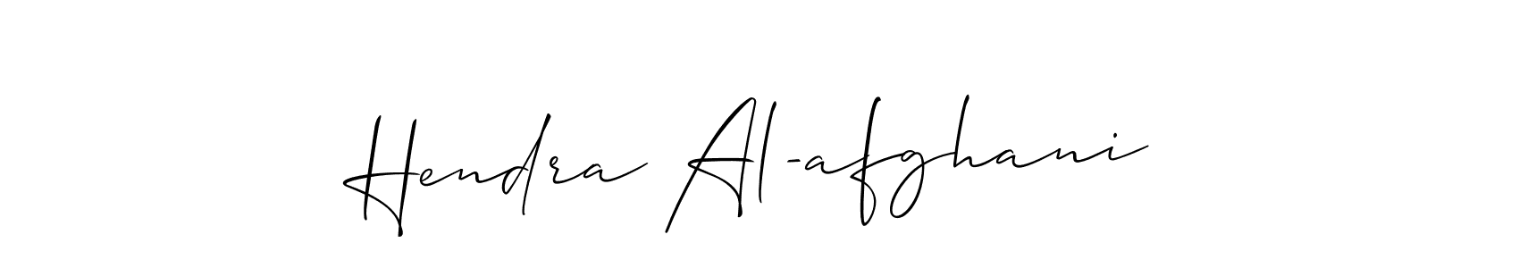 How to make Hendra Al-afghani name signature. Use Allison_Script style for creating short signs online. This is the latest handwritten sign. Hendra Al-afghani signature style 2 images and pictures png