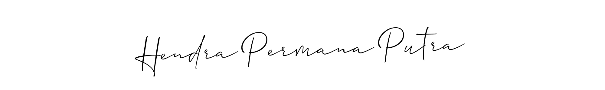 Make a beautiful signature design for name Hendra Permana Putra. With this signature (Allison_Script) style, you can create a handwritten signature for free. Hendra Permana Putra signature style 2 images and pictures png