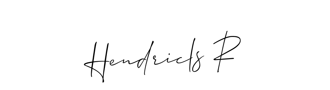 Hendricls R stylish signature style. Best Handwritten Sign (Allison_Script) for my name. Handwritten Signature Collection Ideas for my name Hendricls R. Hendricls R signature style 2 images and pictures png