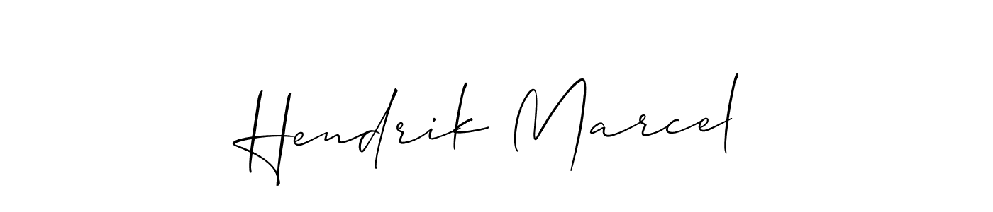 Hendrik Marcel stylish signature style. Best Handwritten Sign (Allison_Script) for my name. Handwritten Signature Collection Ideas for my name Hendrik Marcel. Hendrik Marcel signature style 2 images and pictures png