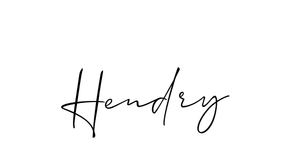 How to make Hendry name signature. Use Allison_Script style for creating short signs online. This is the latest handwritten sign. Hendry signature style 2 images and pictures png