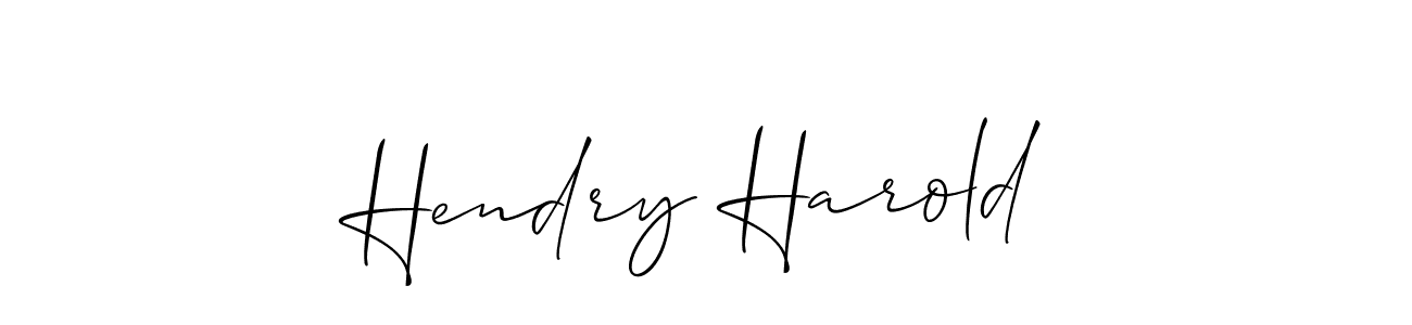 Create a beautiful signature design for name Hendry Harold. With this signature (Allison_Script) fonts, you can make a handwritten signature for free. Hendry Harold signature style 2 images and pictures png