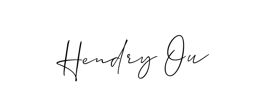 if you are searching for the best signature style for your name Hendry Ou. so please give up your signature search. here we have designed multiple signature styles  using Allison_Script. Hendry Ou signature style 2 images and pictures png