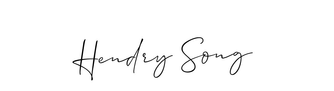 Allison_Script is a professional signature style that is perfect for those who want to add a touch of class to their signature. It is also a great choice for those who want to make their signature more unique. Get Hendry Song name to fancy signature for free. Hendry Song signature style 2 images and pictures png