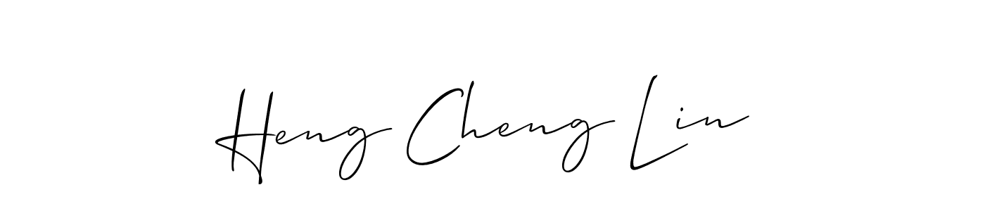 Make a short Heng Cheng Lin signature style. Manage your documents anywhere anytime using Allison_Script. Create and add eSignatures, submit forms, share and send files easily. Heng Cheng Lin signature style 2 images and pictures png