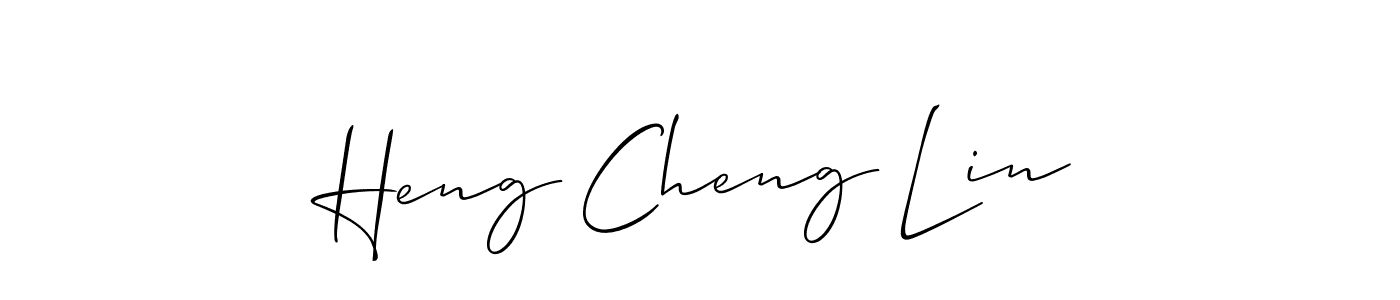 It looks lik you need a new signature style for name Heng Cheng Lin. Design unique handwritten (Allison_Script) signature with our free signature maker in just a few clicks. Heng Cheng Lin signature style 2 images and pictures png