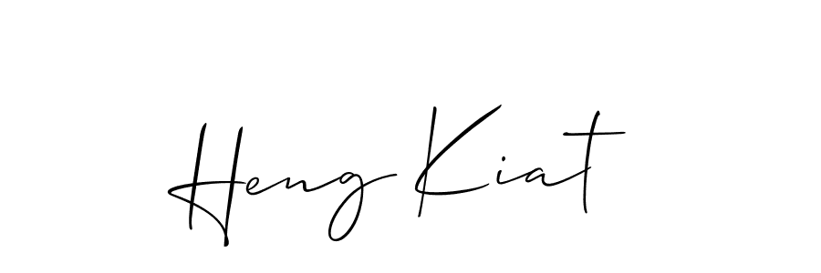How to Draw Heng Kiat signature style? Allison_Script is a latest design signature styles for name Heng Kiat. Heng Kiat signature style 2 images and pictures png