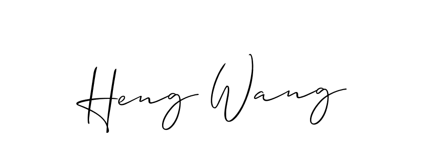 Use a signature maker to create a handwritten signature online. With this signature software, you can design (Allison_Script) your own signature for name Heng Wang. Heng Wang signature style 2 images and pictures png