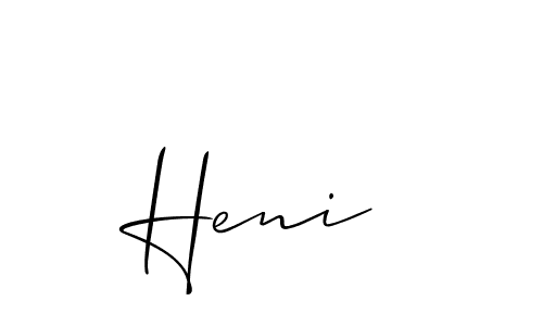 You can use this online signature creator to create a handwritten signature for the name Heni . This is the best online autograph maker. Heni  signature style 2 images and pictures png