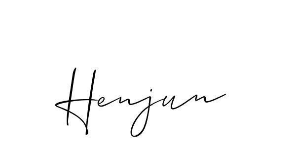 Once you've used our free online signature maker to create your best signature Allison_Script style, it's time to enjoy all of the benefits that Henjun name signing documents. Henjun signature style 2 images and pictures png