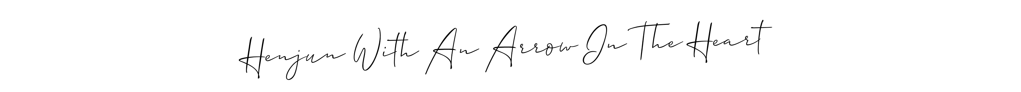 Best and Professional Signature Style for Henjun With An Arrow In The Heart. Allison_Script Best Signature Style Collection. Henjun With An Arrow In The Heart signature style 2 images and pictures png