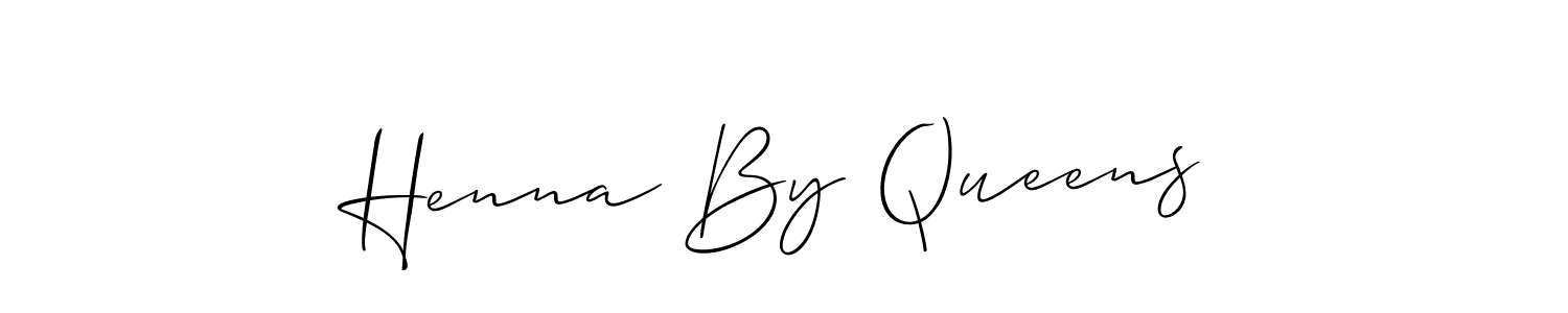 Use a signature maker to create a handwritten signature online. With this signature software, you can design (Allison_Script) your own signature for name Henna By Queens. Henna By Queens signature style 2 images and pictures png