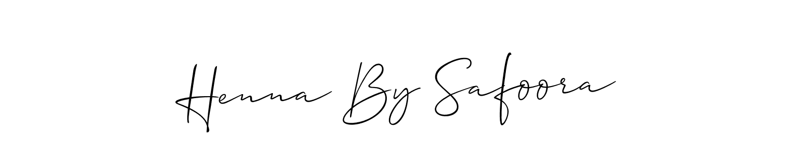 It looks lik you need a new signature style for name Henna By Safoora. Design unique handwritten (Allison_Script) signature with our free signature maker in just a few clicks. Henna By Safoora signature style 2 images and pictures png