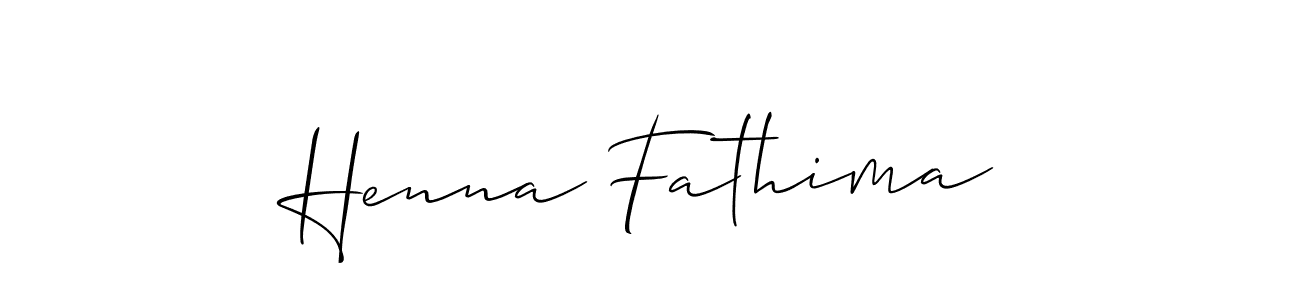 How to make Henna Fathima name signature. Use Allison_Script style for creating short signs online. This is the latest handwritten sign. Henna Fathima signature style 2 images and pictures png