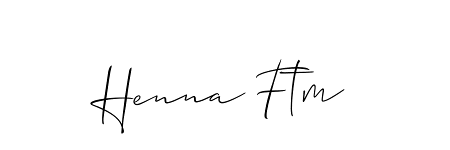 How to Draw Henna Ftm signature style? Allison_Script is a latest design signature styles for name Henna Ftm. Henna Ftm signature style 2 images and pictures png