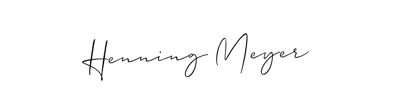 Henning Meyer stylish signature style. Best Handwritten Sign (Allison_Script) for my name. Handwritten Signature Collection Ideas for my name Henning Meyer. Henning Meyer signature style 2 images and pictures png